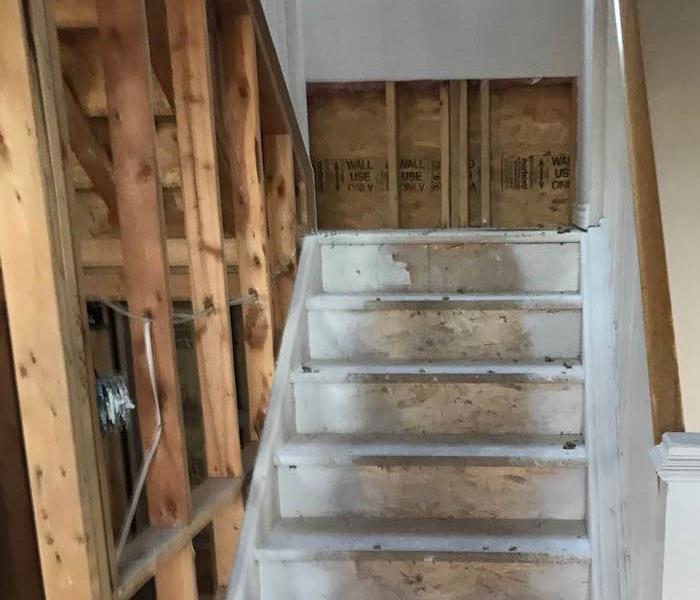 Staircase once demoed. 